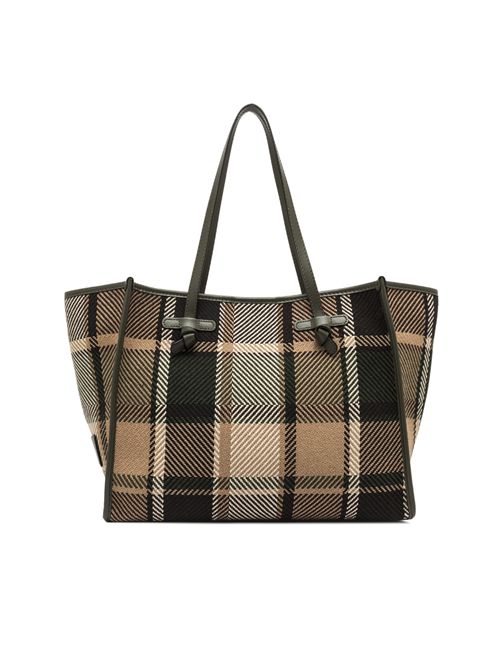 Borsa Shopping Marcella in tessuto tartan Militare GIANNI CHIARINI | BS 6850MILITARE